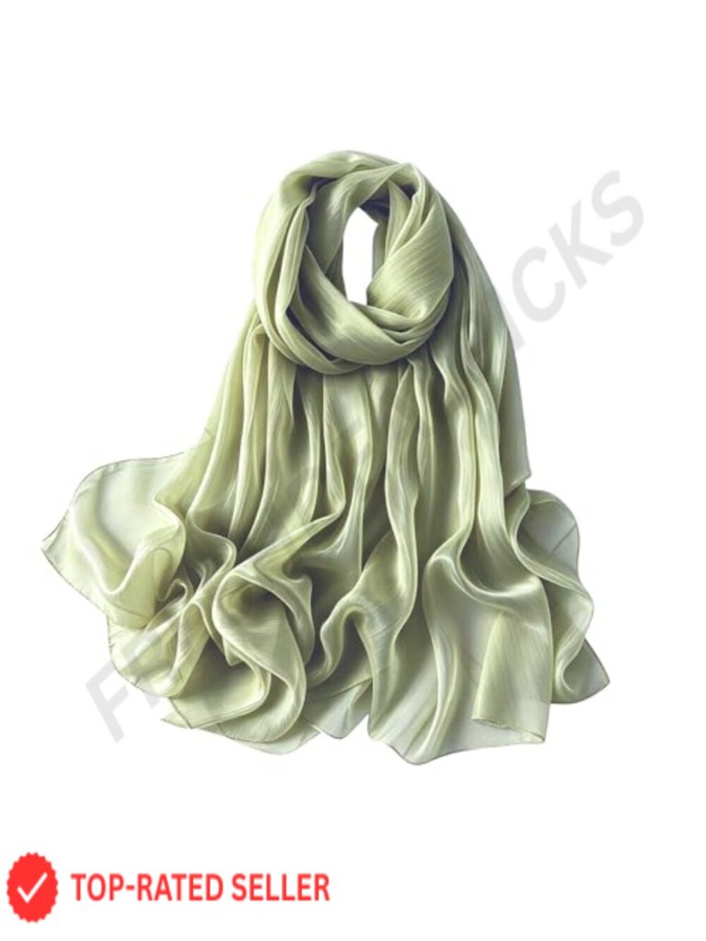 Crinkled Chiffon Silk Blend Scarf Shawl Wrap Sheer Lightweight
